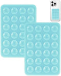 Yojaro 2 Pack Silicone Suction Phone Case Mount, Silicon Adhesive Smartphones Stand Sticky, Non Slip Suction Cup, Hands-Free Phone Accessories Holder for Selfies and Videos Light Blue by Yojaro