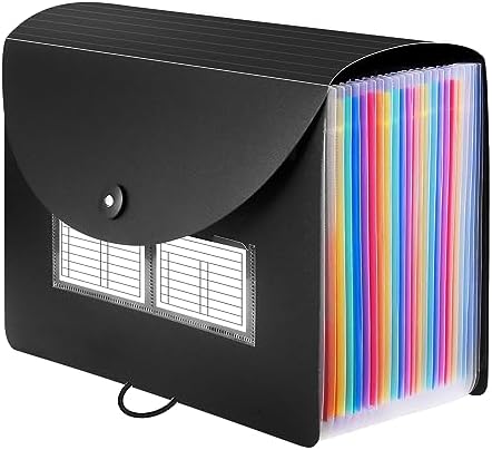 Sooez 24 Pockets Expanding File Folder, Accordion File Organizer, Letter/A4 by Sooez