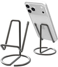 Metal Cell Phone Stand for Desk, Cute One-Piece Phone Holder, Stable Desktop Display Dock for iPhone, iPad, Samsung, Tablets & All Mobile Phones, Gray by HZZADZXW
