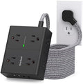 Extension Cord 10 Ft, One Beat Surge Protector Power Strip 10 Ft Long Cord by OneBeat