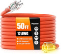 12/3 Gauge Outdoor Extension Cord 50 FT Heavy Duty Waterproof Orange by Unknown