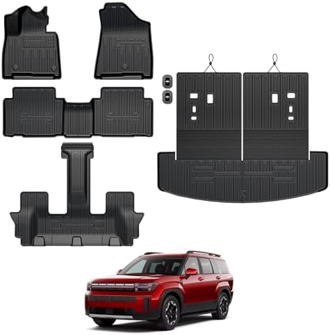 Floor Mats for 2024-2026 Hyundai Santa Fe 6/7-Seat Accessories by GALVAGNITE