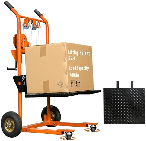 Tory Carrier Winch Stacker Material Lift Dolly 440 lbs 35.4" Max Lift by TTORYCARRIER