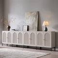 IFGET 123.5"W Modern Arch Sideboard Buffet Cabinet with Storage, Light Grey by IFGETEnrichYourLivingSpace