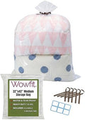 Wowfit Large Plastic Bags for Comforters & Pillows, 32x42, 5 CT, 1.6 Mil by Wowfit