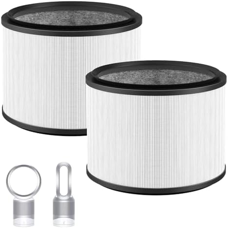 HP01 HP02 Filter Replacement for Dyson Air Purifier, 2 Pack, Black by Amalfy
