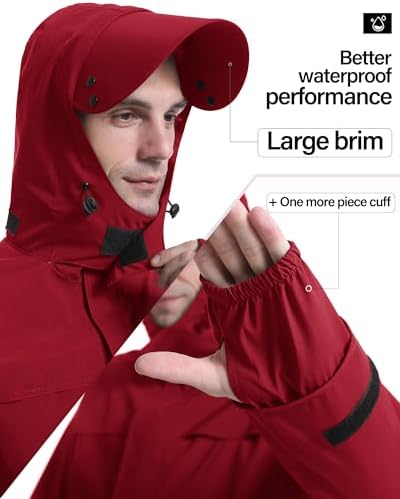 iCreek Rain Suit Waterproof Breathable Lightweight 2-Piece Rain Gear Unisex - Image 4