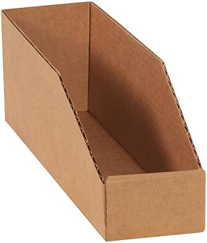 Boxes Fast BFBINEB123K Open Top Bin Boxes, 3" x 12" x 4-1/2", Kraft (Pack of 50) by Boxes+Fast