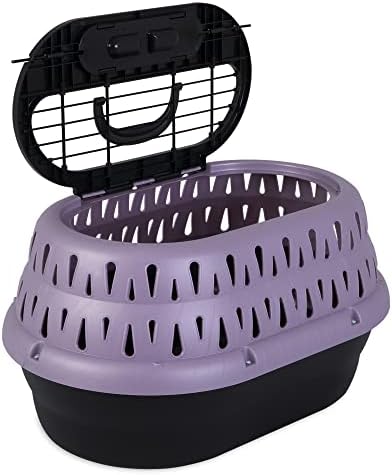 Petmate Top Load Plastic Cat Kennel, One-Door, 19in, Purple - Image 3