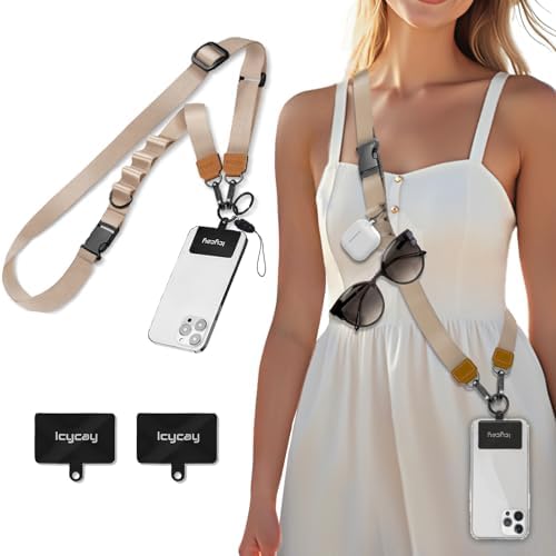 Icycay Phone Lanyard Crossbody Strap Neck Adjustable Teacher Women Gold by Icycay