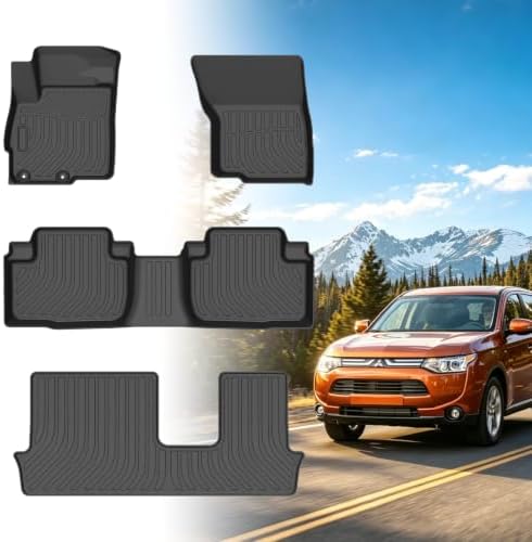 Floor Mats for Mitsubishi Outlander 2014-2021, NOT for Outlander PHEV by Vehiwell