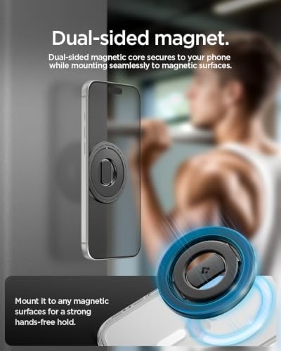 Spigen for MagSafe Phone Grip, O-Mag Ring MagFit Dual Magnet Hinge Holder - Image 5