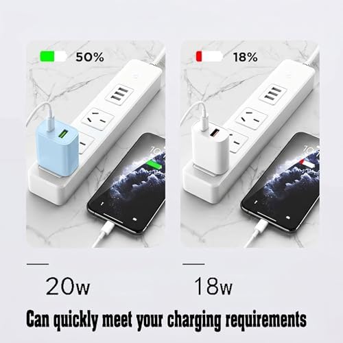 2 Pack USB C Charger Block, Dual Port Type C Wall Charger Fast Charging - Image 4