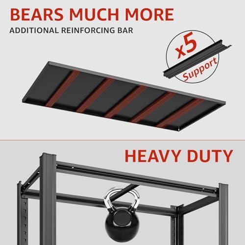 5-Tier Heavy Duty Garage Shelving, 5,000 lbs Capacity Adjustable Metal Storage Shelving Unit for Garage, Basement, Warehouse & Workshop, 55" W x 24" D x 84" H - Image 6