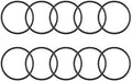 uxcell Nitrile Rubber O-Rings 51.5mm OD 46.2mm ID 2.65mm Width, Metric Nitrile Rubber Sealing Gasket, Pack of 10 by uxcell