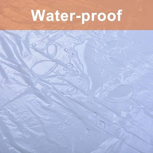 5 Pcs 9x12ft Plastic Drop Cloths for Painting, Plastic Tarp Waterproof Dustproof Multi-Purpose Furniture Cover Floor Wall Protection Film - Image 4