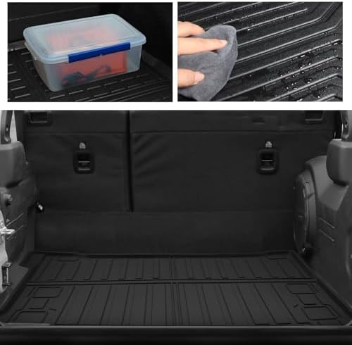 Custom for 2021-2025 2026 Jeep Wrangler 4XE Hybrid Cargo Mats Trunk Liner All Weather TPE Protection Mat Accessories (for 2021-2026 Jeep Wrangler 4XE Hybrid) - Image 2
