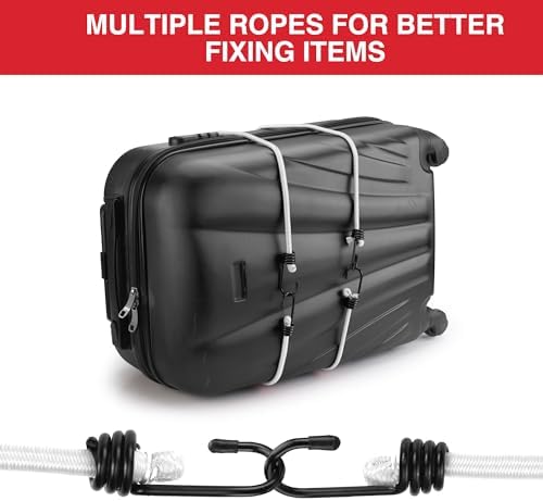 WORKPRO 24" Bungee Cords with Hooks, 4 Pack Heavy Duty Outdoor Bungee Strap - Image 4