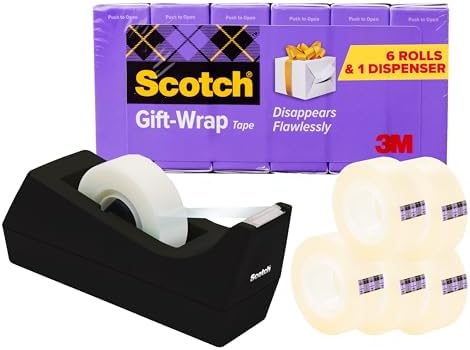 Scotch Gift Wrap Tape with Scotch Desktop Dispenser by ScotchBrand
