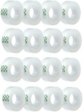 16 Rolls Transparent Tape, Clear Tape Refills for Dispenser, Tear by Hand, 3/4-Inch Clear Tape Refill Roll for Gift Wrapping,Office, Home, School by MJUNM