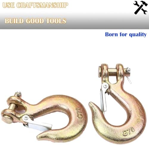 5/16" Chain Hooks, 6‑Pack Heavy Duty Clevis Slip Hook for Trailers - Image 3