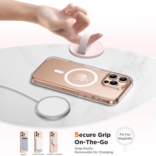 Magnetic Phone Grip for MagSafe, Silicone Ring Grip, Lovely Pink - Image 4