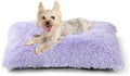 EHEYCIGA Fluffy Dog Crate Bed for Small Dogs, Plush Crate Pad, Purple by EHEYCIGA