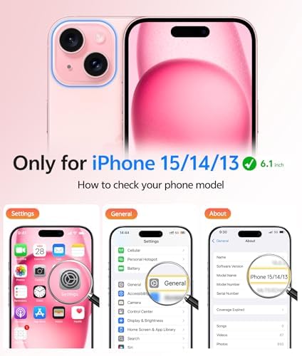 FNTCASE for iPhone 15/14/13 Case, Fit for Magsafe, Glass Screen Protector - Image 2