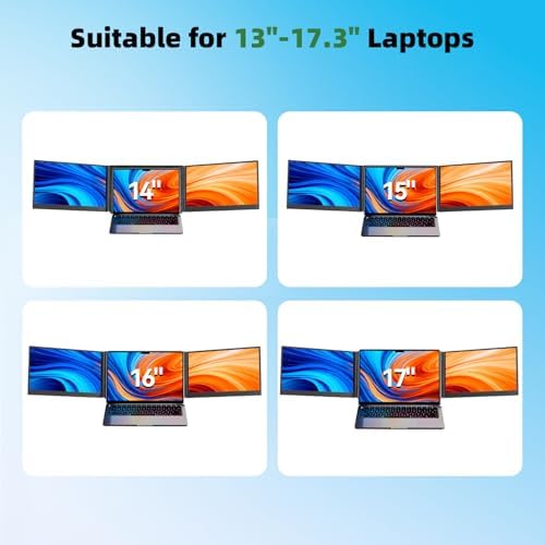 Laptop Screen Extender 15.6", IPS Plug&Play Portable Monitor for Laptop, FHD 1080P Triple Monitor Extender, Ultra-Slim Travel Extended Screen for Business Work Study - Image 6