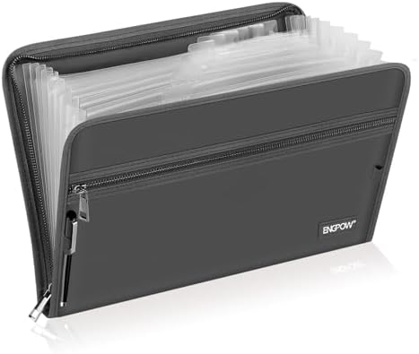 ENGPOW Expanding File Folder,Fireproof 13 Pockets Document Organizer Bag by ENGPOW