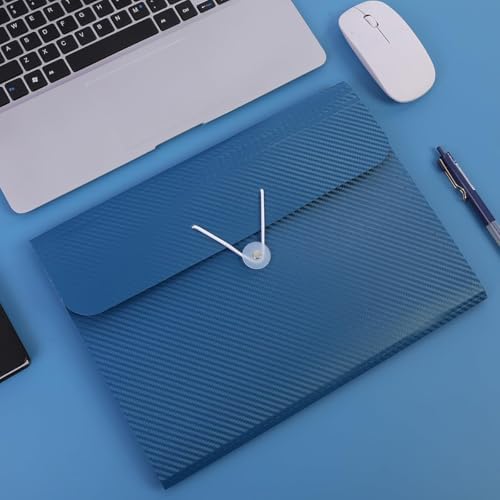 SKYDUE Accordion File Organizer, Expanding File Folder with 7 Pockets, Portable Receipt Paper Documents Organizer, Letter Size Filing Folder School Office Supplies, Dark Blue - Image 2