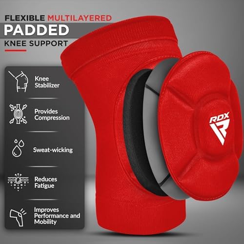 RDX Knee Pads for Work, Oeko TEX Certified, Anti-Slip Protective Thick Padded Foam Pad, Collision Avoidance Sleeves Pair, MMA Muay Thai Grappling Volleyball Football Wrestling Gardening. - Image 5