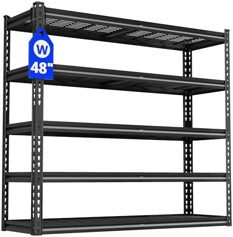 48" W Garage Shelving Heavy Duty 5-Tier Storage Shelves 3030LBS by VDEVY