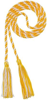 Tassel Depot Graduation Honor Cord - Gold/White - Every School Color Available - Made In Usa by TasselDepot