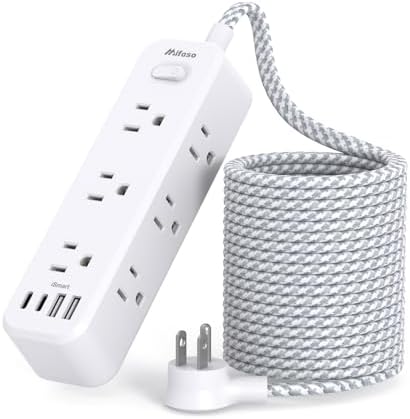 Mifaso Extension Cord with Multiple Outlets 15FT, 13-in-1 Long Power Strip by Mifaso