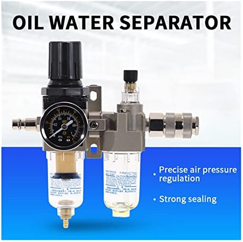 Xiaochen Garden Plumbing Hose Adapter Air Compressor Oil Filter Regulator Pneumatic Water Separator Two-piece 0-1MPa 150PSI AC2010-02 SMC Type (Color : AC2010 02 W PC 10mm) - Image 3