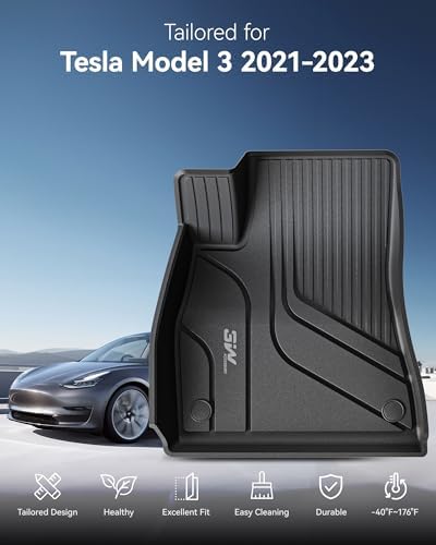 3W Floor Mats and Trunk Mat for Tesla Model 3 2021-2023 - Image 2
