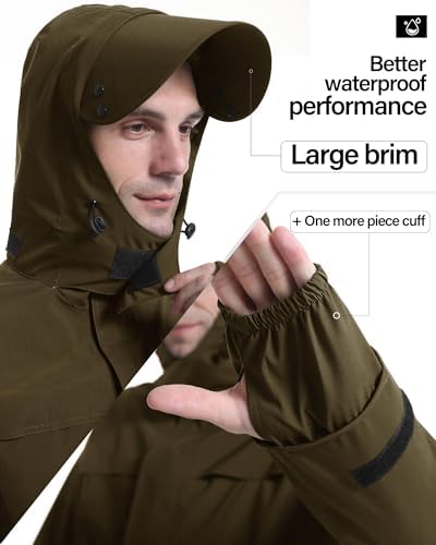 iCreek Rain Suit Waterproof Breathable Lightweight 2-Piece Rain Gear Unisex - Image 4