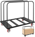 Folding Table Cart, Industrial Table Dolly with 5" PU Swivel Casters, Heavy-Duty Dolly w/ 1800 LBS for Party Events Hotel Factory Warehouse (45.6" L x 29.1" W x 39.3" H) by Yuccaliao