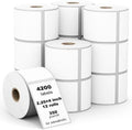 4200 Pcs Labelebal 3-Proof 1" Core 12 Rolls 2-1/4" x 4" Direct Thermal Label Multipurpose Shipping Address Mailing Barcodes Labels Compatible for Zebra 2844 & Rollo Desktop Label Printer by Labelebal