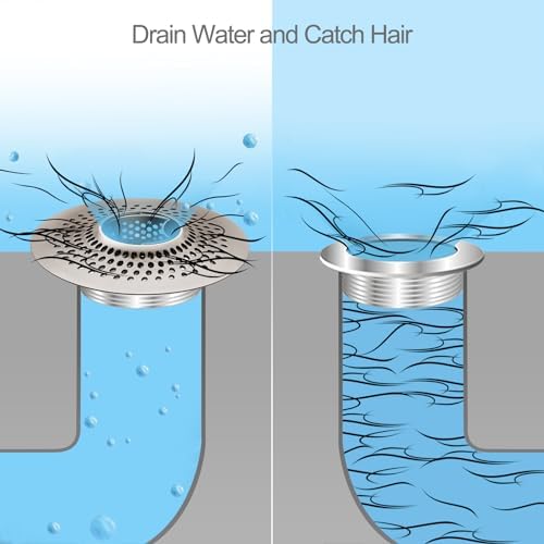 LEKEYE Shower Drain Hair Catcher/Bathroom Drain Cover/Bathtub Drain Strainer/Shower Stall Drain Protector(Brushed Nickel) - Image 6