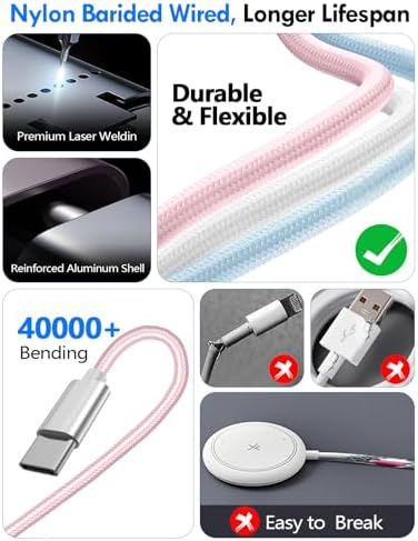1Pack Travel Essentials for Apple Watch Charger,3-in-2 Multi Charging Cable - Image 5