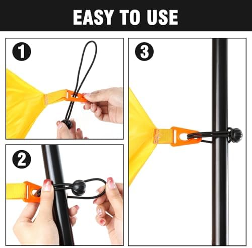 Bungee Cords with Balls 6 Inch, 100 Pack Heavy Duty Bungie Cord Balls, Canopy Tarp Tie Down Ball Bungee Cords for Camping, Tents, Patio Umbrellas, Awning, Bundle, Black - Image 7