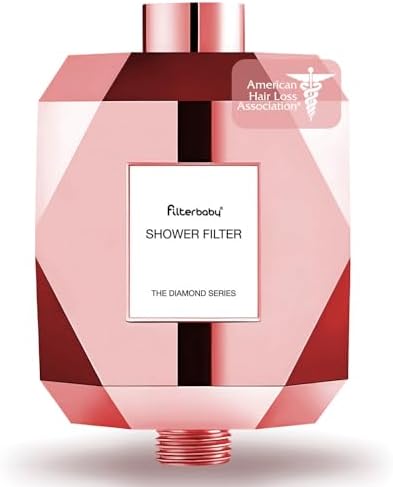 Filterbaby Diamond Shower Filter for Skin & Hair, IAPMO Tested to NSF 177 by Filterbaby
