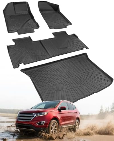 Car Floor Mats for Ford Edge 2007-2014 & for Lincoln MKX 2007-2015 Full Set by DifferentDesignsforCars