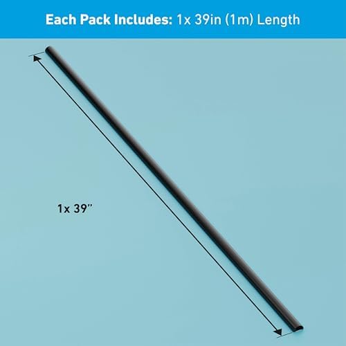 D-Line Half Round Cord Hider, Patented Cable Cover, Hide TV Wall Mount Wires, Raceway for Cords, Decorative Wire Covers, Paintable, Adhesive Cable Concealer, 1x 0.78in W x 0.39in H x 39in L, Black - Image 4