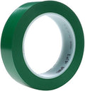3M Vinyl Tape 471, Green, 1/2 in x 36 yd, 5.2 mil, 72 rolls per case by 3MIndustrial