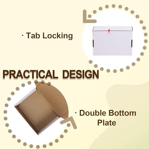 WIFTREY 7X5X2 Shipping Boxes Set of 30, 7X5X2 White Corrugated Cardboard Box for Packaging Small Business, Gift Packing, Mailing, Moving - Image 4