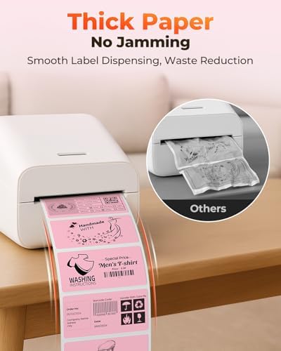 MUNBYN 4x2 Thermal Labels, 500 Sheets/1 Roll, Pink - Image 7