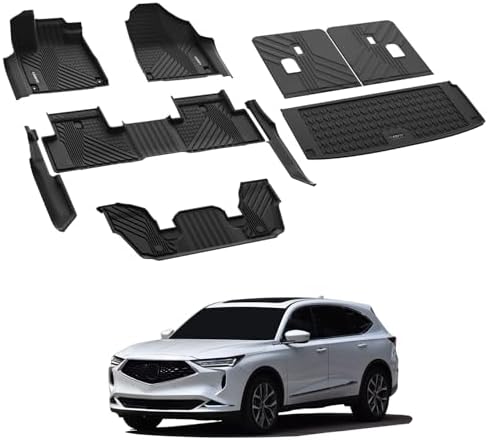 LASFIT Floor Mats & Trunk Mat & Backrest Mats for Acura Mdx 2022-2026 - Image 6